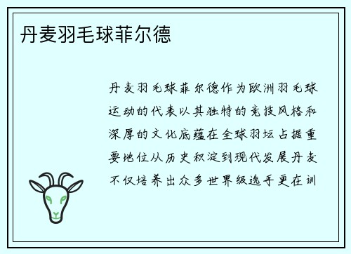 丹麦羽毛球菲尔德